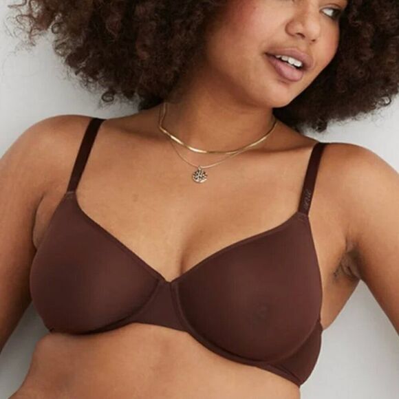 Smoothez by Aerie Dark Brown Full-coverage underwire unlined bra NWT - Picture 1 of 3